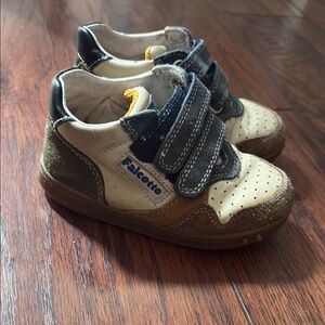 Kids Shoes - Cream and Blue